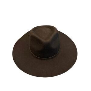 Black Wide Brim Fedora Hat with Tassel